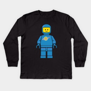 Lego Space Minifig - Blue Kids Long Sleeve T-Shirt